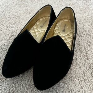 Birdies Women's Black Velvet Loafers